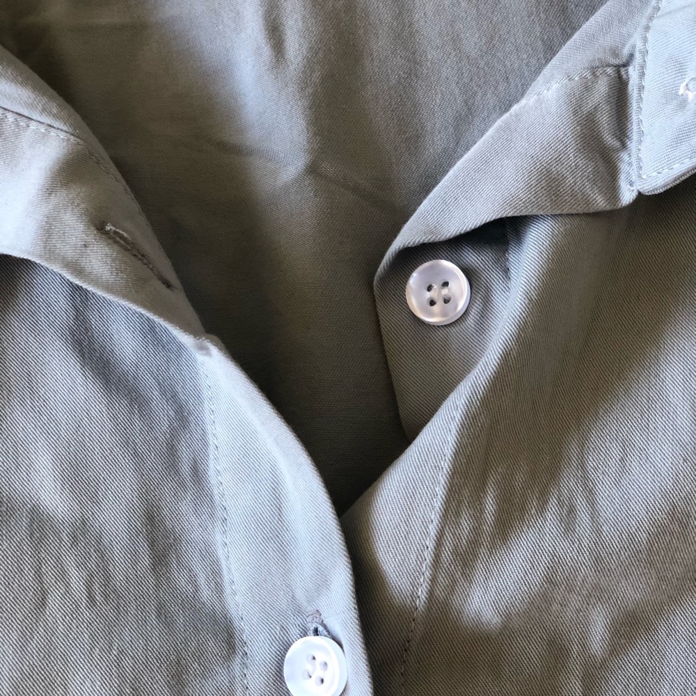 Boohoo Blue oversized collar blouse